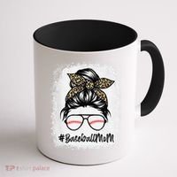 Baseball Mom Leopard Mothers Day Women Baseball Mama Coffee Mug thumb 1