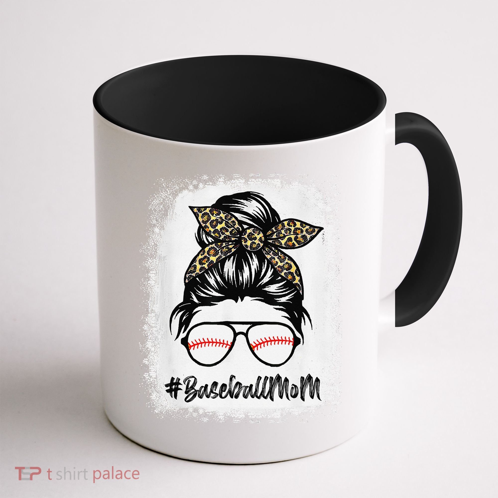 Baseball Mom Leopard Mothers Day Women Baseball Mama Coffee Mug
