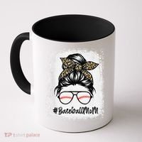 Baseball Mom Leopard Mothers Day Women Baseball Mama Coffee Mug thumb 0