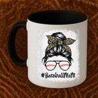 Baseball Mom Leopard Mothers Day Women Baseball Mama Coffee Mug thumb 2