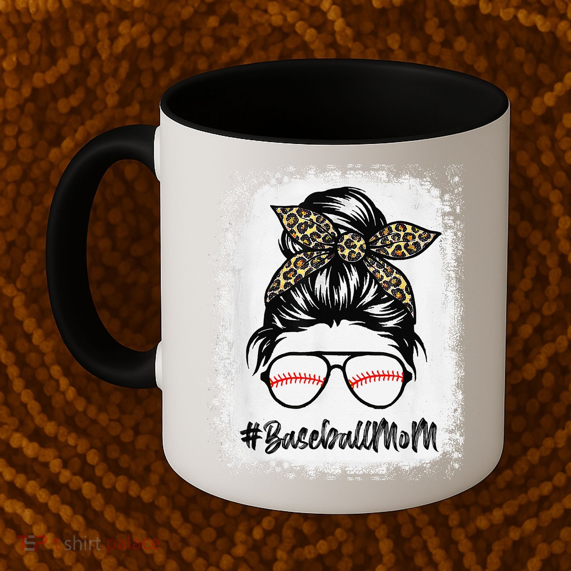 Baseball Mom Leopard Mothers Day Women Baseball Mama Coffee Mug
