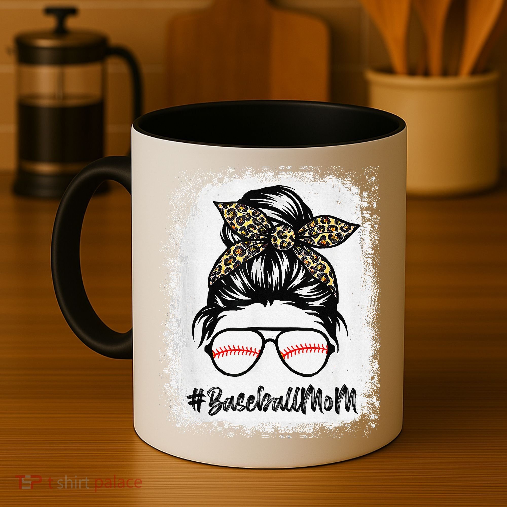 Baseball Mom Leopard Mothers Day Women Baseball Mama Coffee Mug
