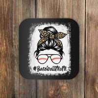 Baseball Mom Leopard Mothers Day Women Baseball Mama Coaster thumb 0