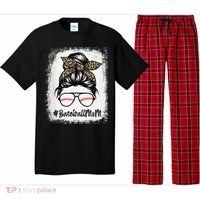 Baseball Mom Leopard Mothers Day Women Baseball Mama Pajama Set thumb 0
