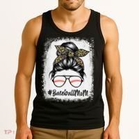 Baseball Mom Leopard Mothers Day Women Baseball Mama Tank Top thumb 3