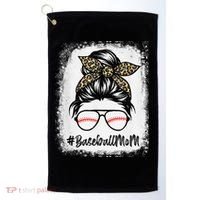Baseball Mom Leopard Mothers Day Women Baseball Mama Golf Towel thumb 0
