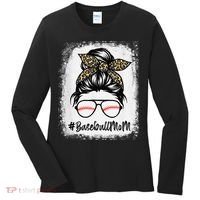 Baseball Mom Leopard Mothers Day Women Baseball Mama Women's Long Sleeve Shirt thumb 0