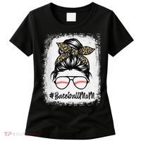 Baseball Mom Leopard Mothers Day Women Baseball Mama Women's T-Shirt thumb 0