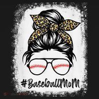 Baseball Mom Leopard Mothers Day Women Baseball Mama Women's T-Shirt thumb 6