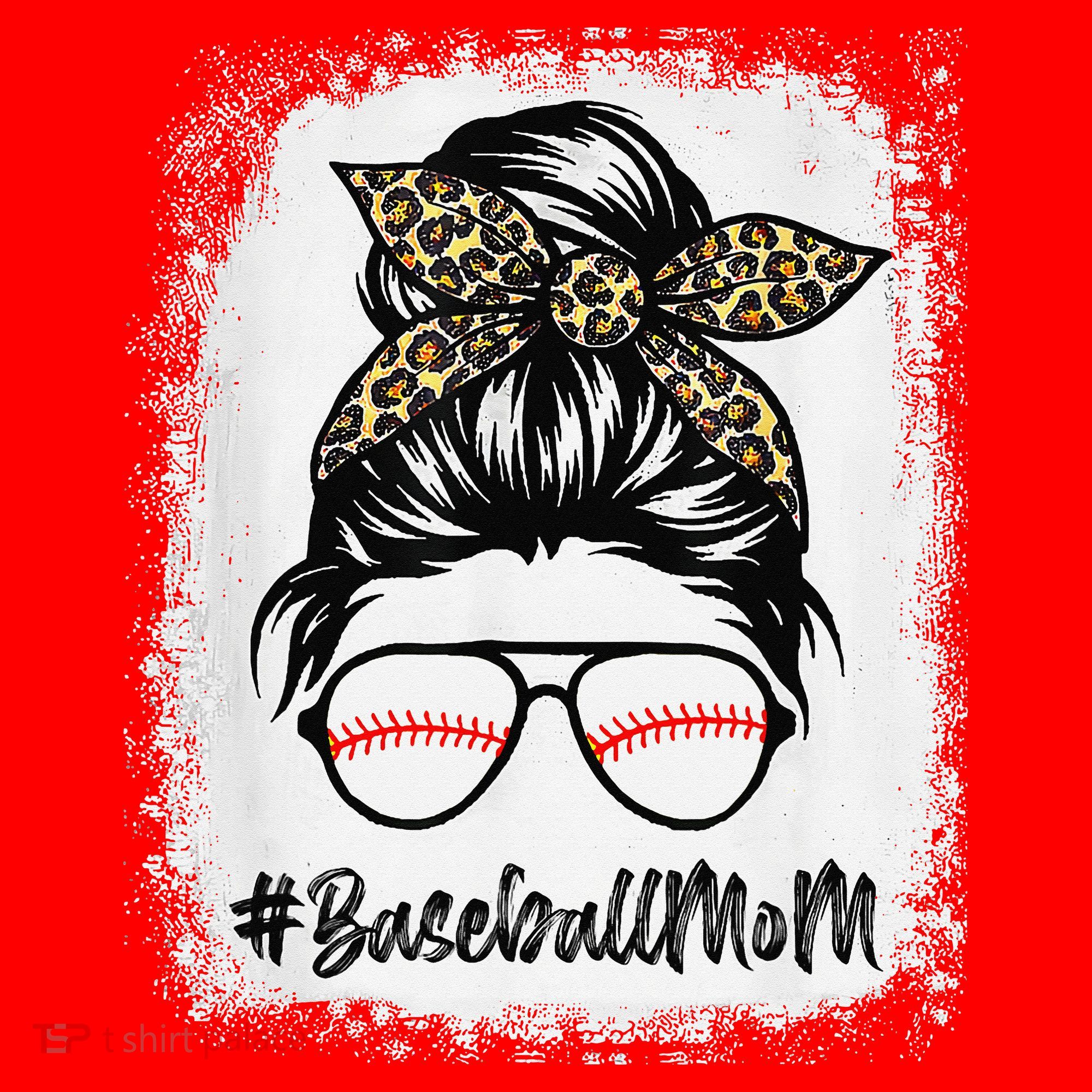 Baseball Mom Leopard Mothers Day Women Baseball Mama Santa Hat