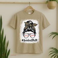 Baseball Mom Leopard Mothers Day Women Baseball Mama T-Shirt thumb 2