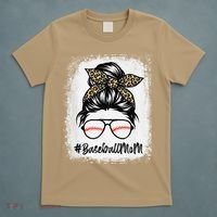 Baseball Mom Leopard Mothers Day Women Baseball Mama T-Shirt thumb 5