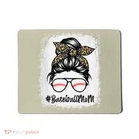 Baseball Mom Leopard Mothers Day Women Baseball Mama Mousepad thumb 0