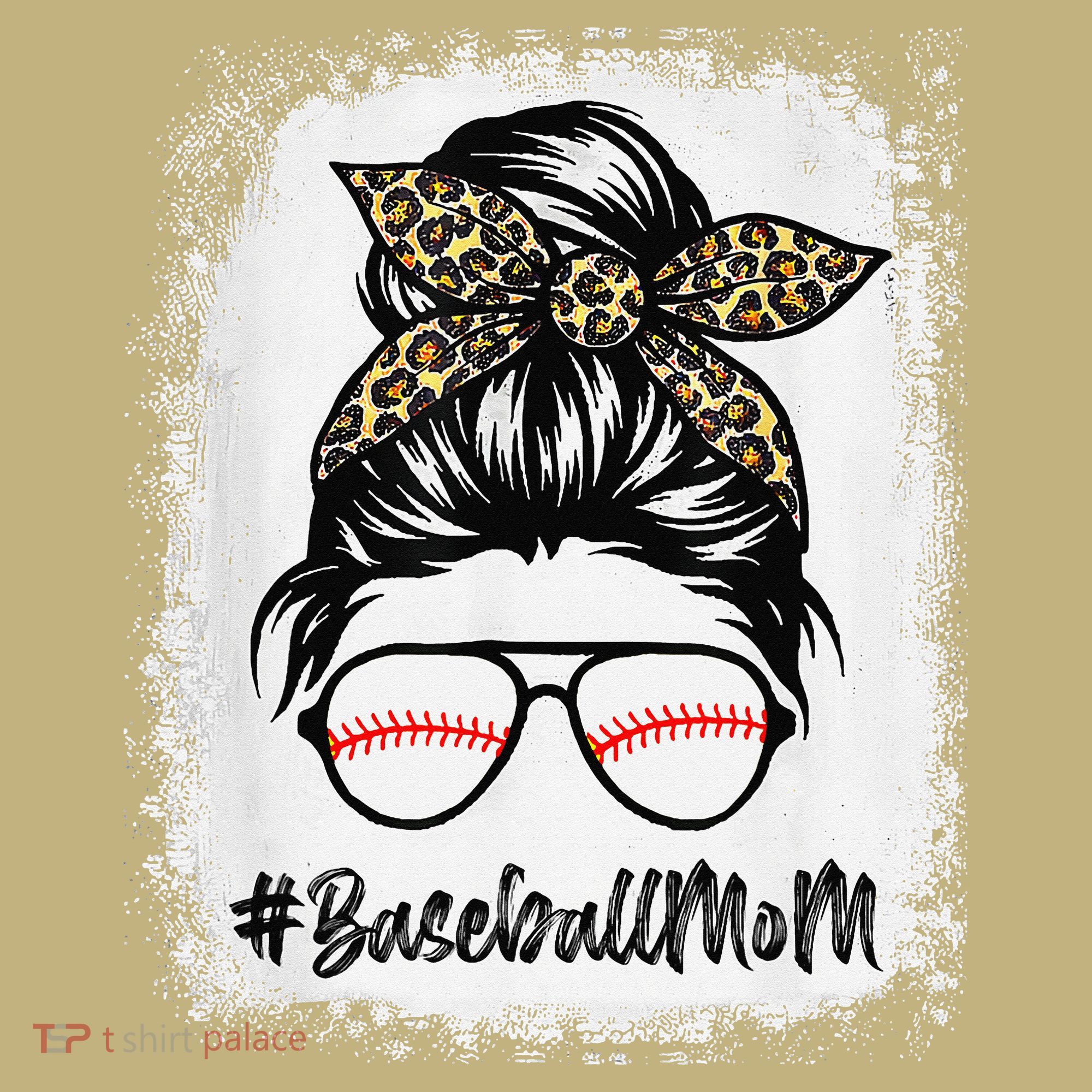 Baseball Mom Leopard Mothers Day Women Baseball Mama Mousepad