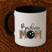 Bowling Mom Leopard Print Proud Bowling Mama Cool Gift Coffee Mug thumb 2