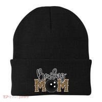 Bowling Mom Leopard Print Proud Bowling Mama Cool Gift Beanie thumb 0