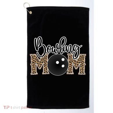 Bowling Mom Leopard Print Proud Bowling Mama Cool Gift Golf Towel