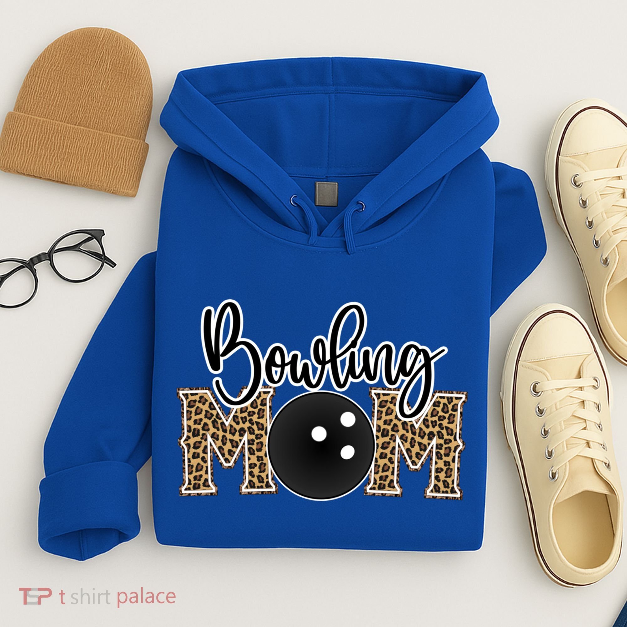 Bowling Mom Leopard Print Proud Bowling Mama Cool Gift Hoodie