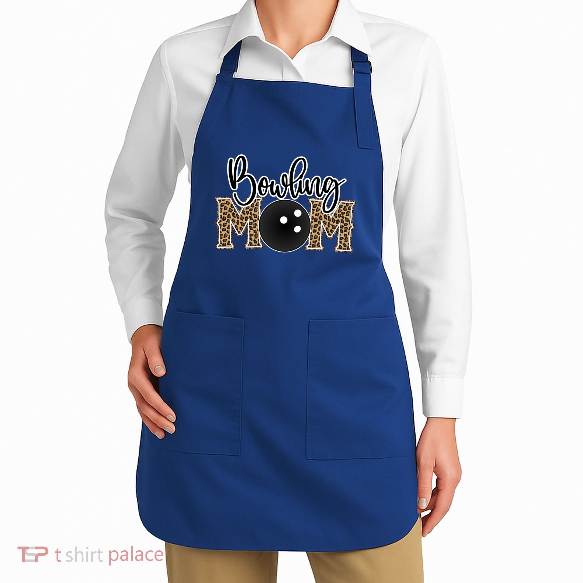 Bowling Mom Leopard Print Proud Bowling Mama Cool Gift Apron