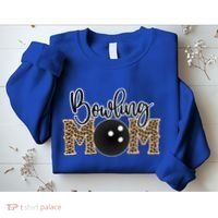 Bowling Mom Leopard Print Proud Bowling Mama Cool Gift Sweatshirt thumb 2