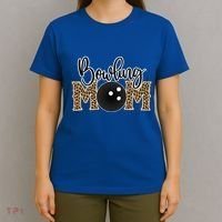 Bowling Mom Leopard Print Proud Bowling Mama Cool Gift T-Shirt thumb 4