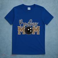 Bowling Mom Leopard Print Proud Bowling Mama Cool Gift T-Shirt thumb 5