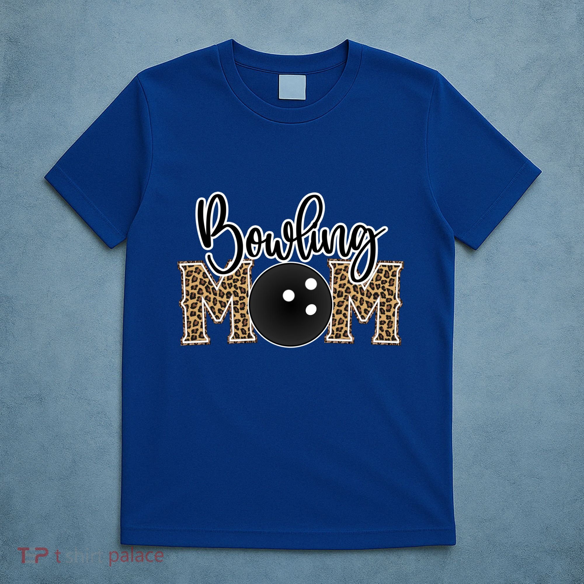 Bowling Mom Leopard Print Proud Bowling Mama Cool Gift T-Shirt