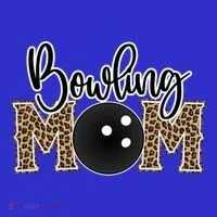 Bowling Mom Leopard Print Proud Bowling Mama Cool Gift Button thumb 1