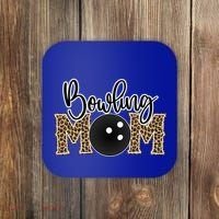 Bowling Mom Leopard Print Proud Bowling Mama Cool Gift Coaster thumb 0