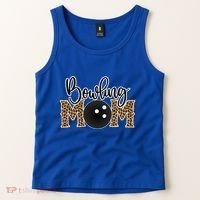 Bowling Mom Leopard Print Proud Bowling Mama Cool Gift Tank Top thumb 2