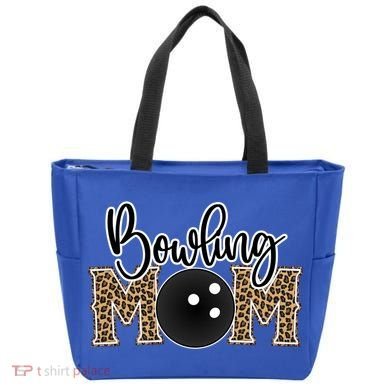 Bowling Mom Leopard Print Proud Bowling Mama Cool Gift Tote Bag