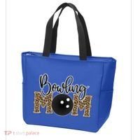Bowling Mom Leopard Print Proud Bowling Mama Cool Gift Tote Bag thumb 3