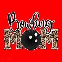 Bowling Mom Leopard Print Proud Bowling Mama Cool Gift Santa Hat thumb 1