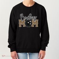 Bowling Mom Leopard Print Proud Bowling Mother Gift Women's Sweatshirt thumb 0