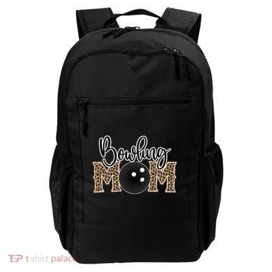 Bowling Mom Leopard Print Proud Bowling Mother Gift Backpack
