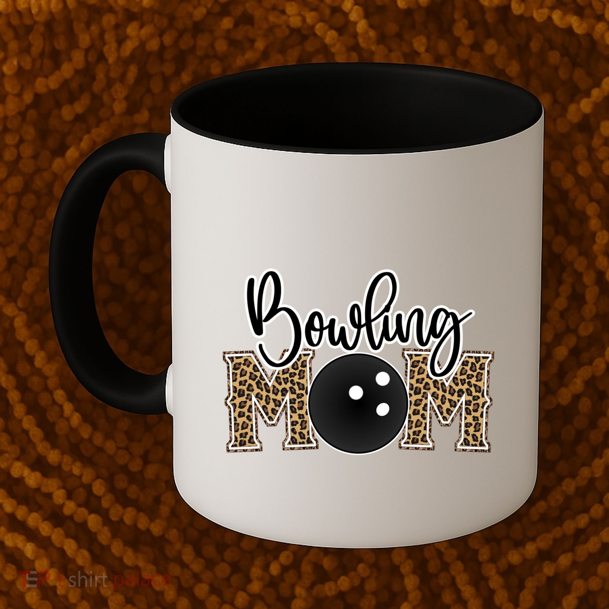 Bowling Mom Leopard Print Proud Bowling Mother Gift Coffee Mug