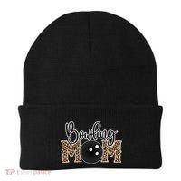 Bowling Mom Leopard Print Proud Bowling Mother Gift Beanie thumb 0