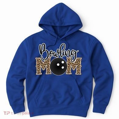 Bowling Mom Leopard Print Proud Bowling Mother Gift Hoodie
