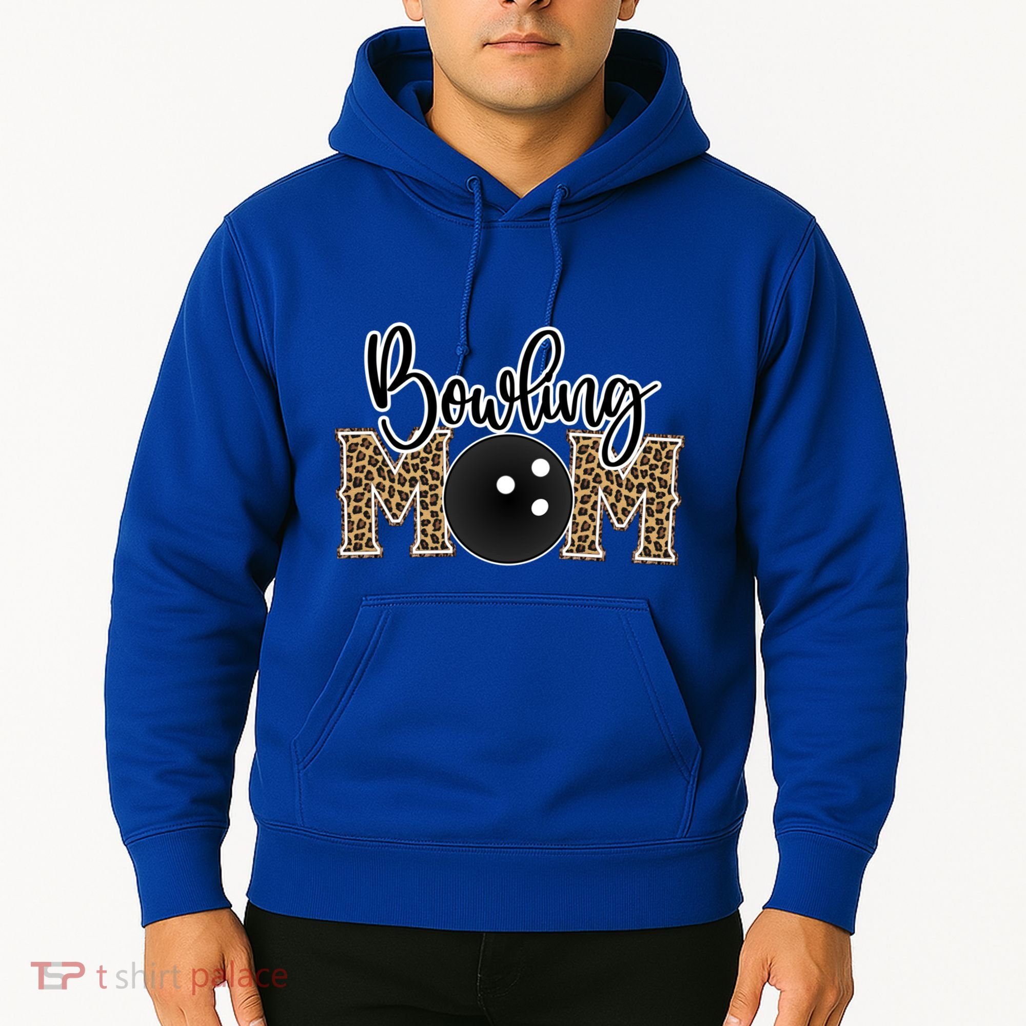 Bowling Mom Leopard Print Proud Bowling Mother Gift Hoodie