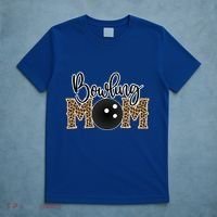 Bowling Mom Leopard Print Proud Bowling Mother Gift T-Shirt thumb 5