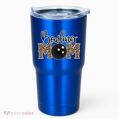 Bowling Mom Leopard Print Proud Bowling Mother Gift Tumbler