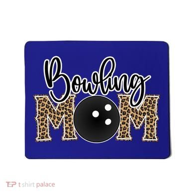 Bowling Mom Leopard Print Proud Bowling Mother Gift Mousepad