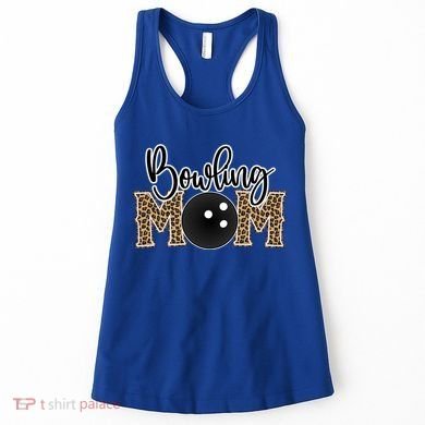 Bowling Mom Leopard Print Proud Bowling Mother Gift Women's Tank Top