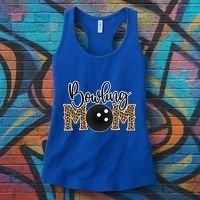 Bowling Mom Leopard Print Proud Bowling Mother Gift Women's Tank Top thumb 3