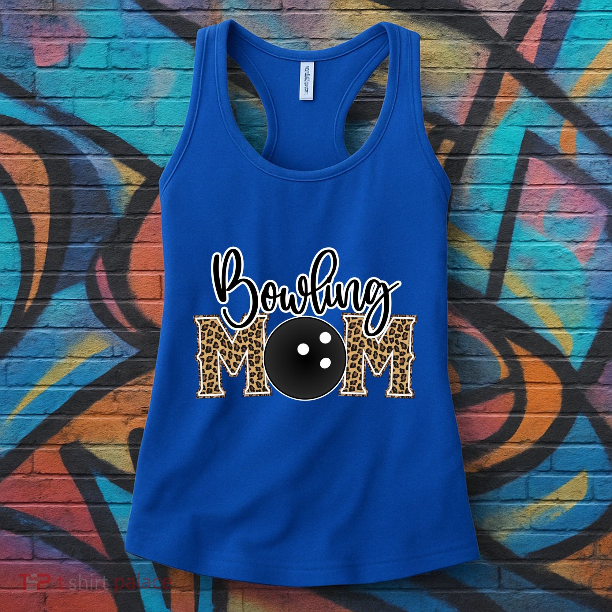 Bowling Mom Leopard Print Proud Bowling Mother Gift Women's Tank Top