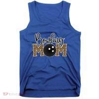 Bowling Mom Leopard Print Proud Bowling Mother Gift Tank Top thumb 0
