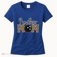 Bowling Mom Leopard Print Proud Bowling Mother Gift Women's T-Shirt thumb 0