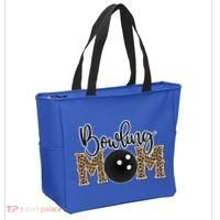 Bowling Mom Leopard Print Proud Bowling Mother Gift Tote Bag thumb 2