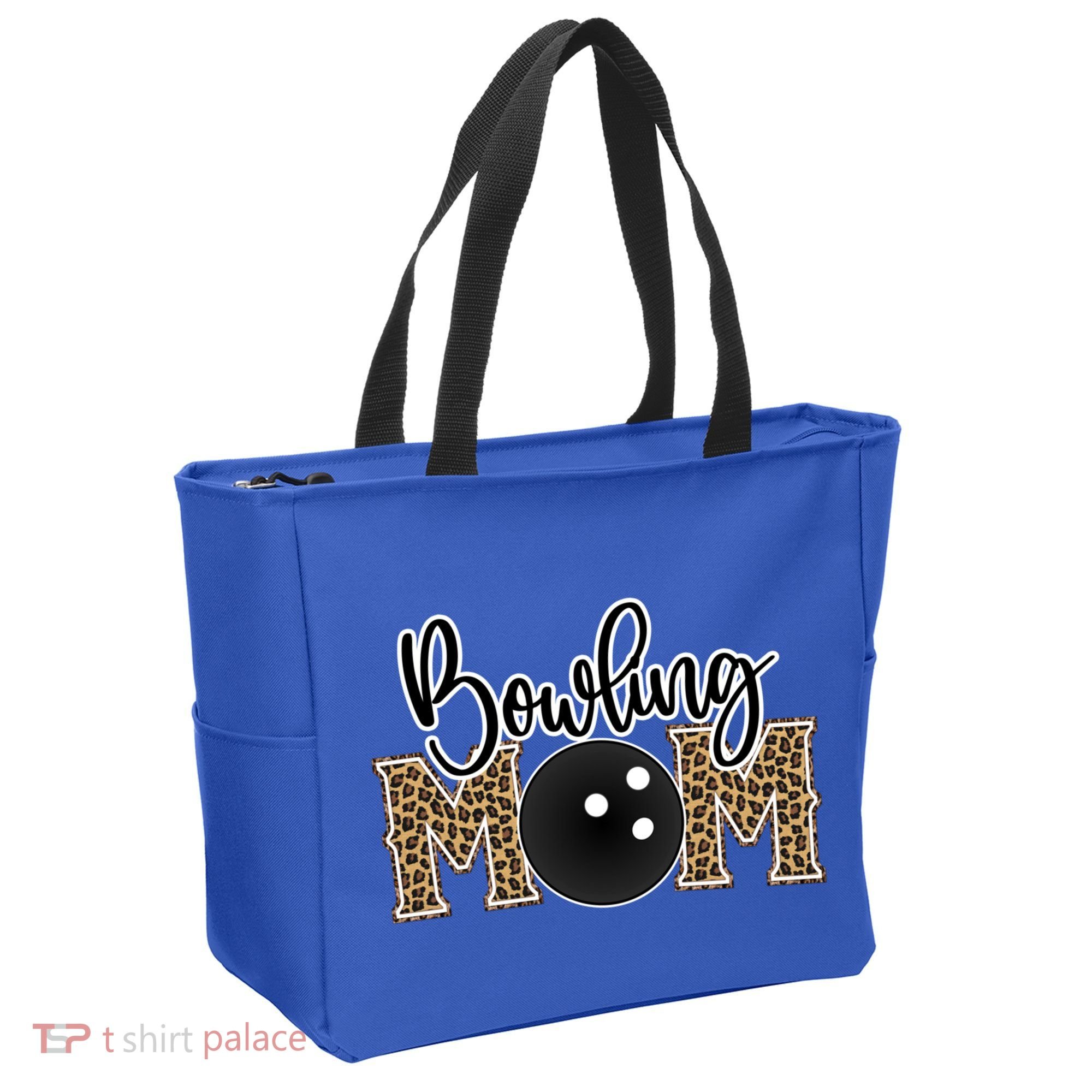 Bowling Mom Leopard Print Proud Bowling Mother Gift Tote Bag