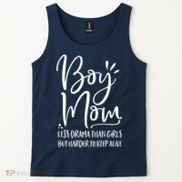 Boy Mom Less Drama Than Girl But Harder To Keep Alive Tank Top thumb 2